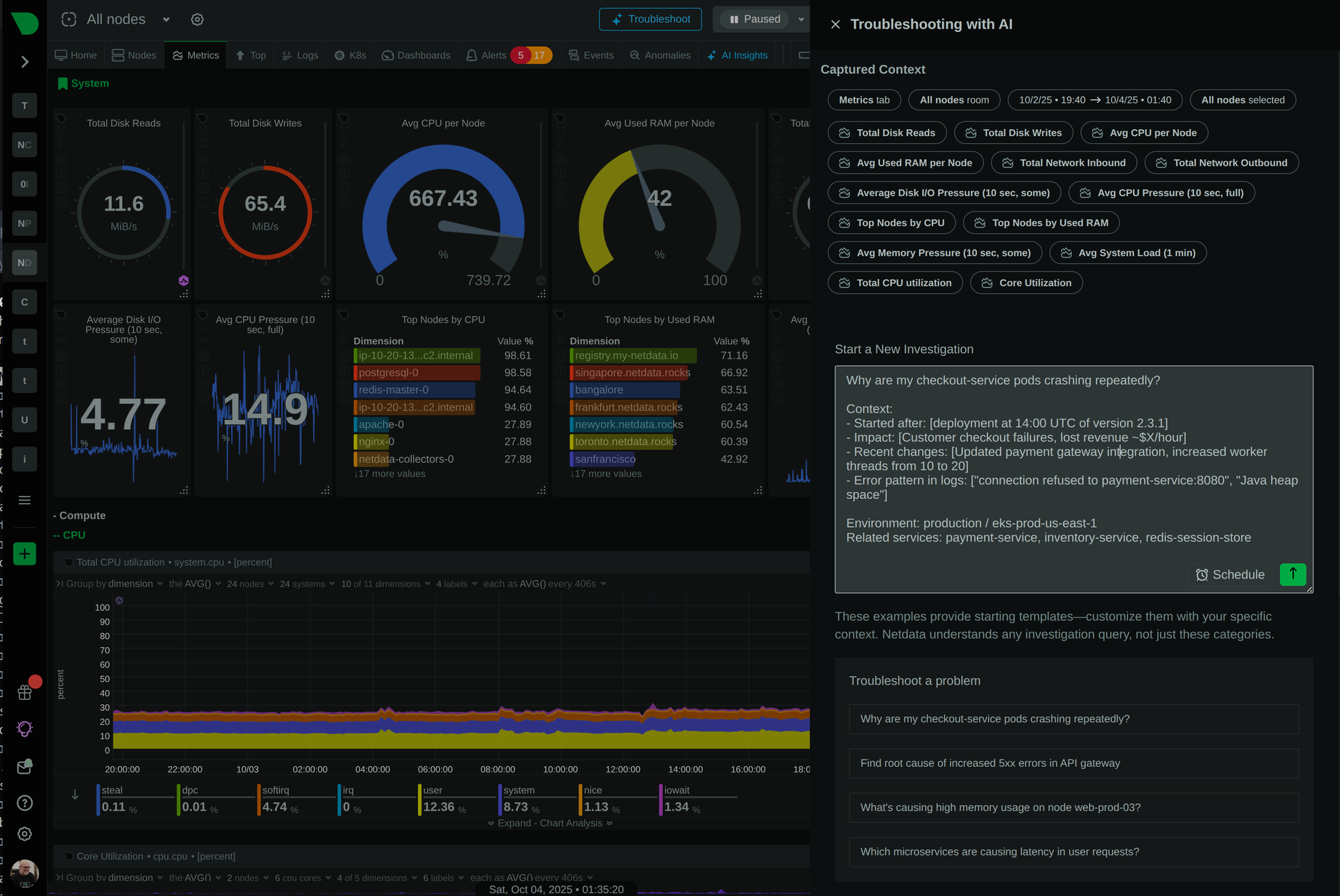 Ask Questions in Your Language, Get Answers From Your Infrastructure product interface